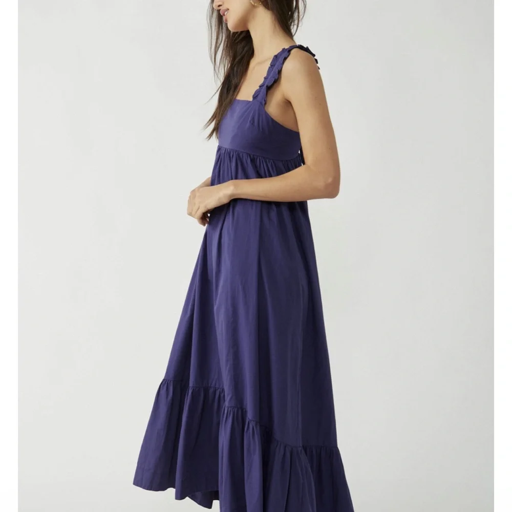 NWT free people Blue Depth Isabella Maxi Dress - Picture 2 of 5